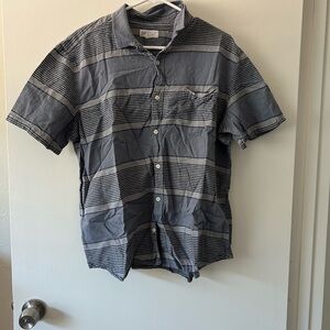 GAP Men's Casual Shirt with Dark Gray Stripes